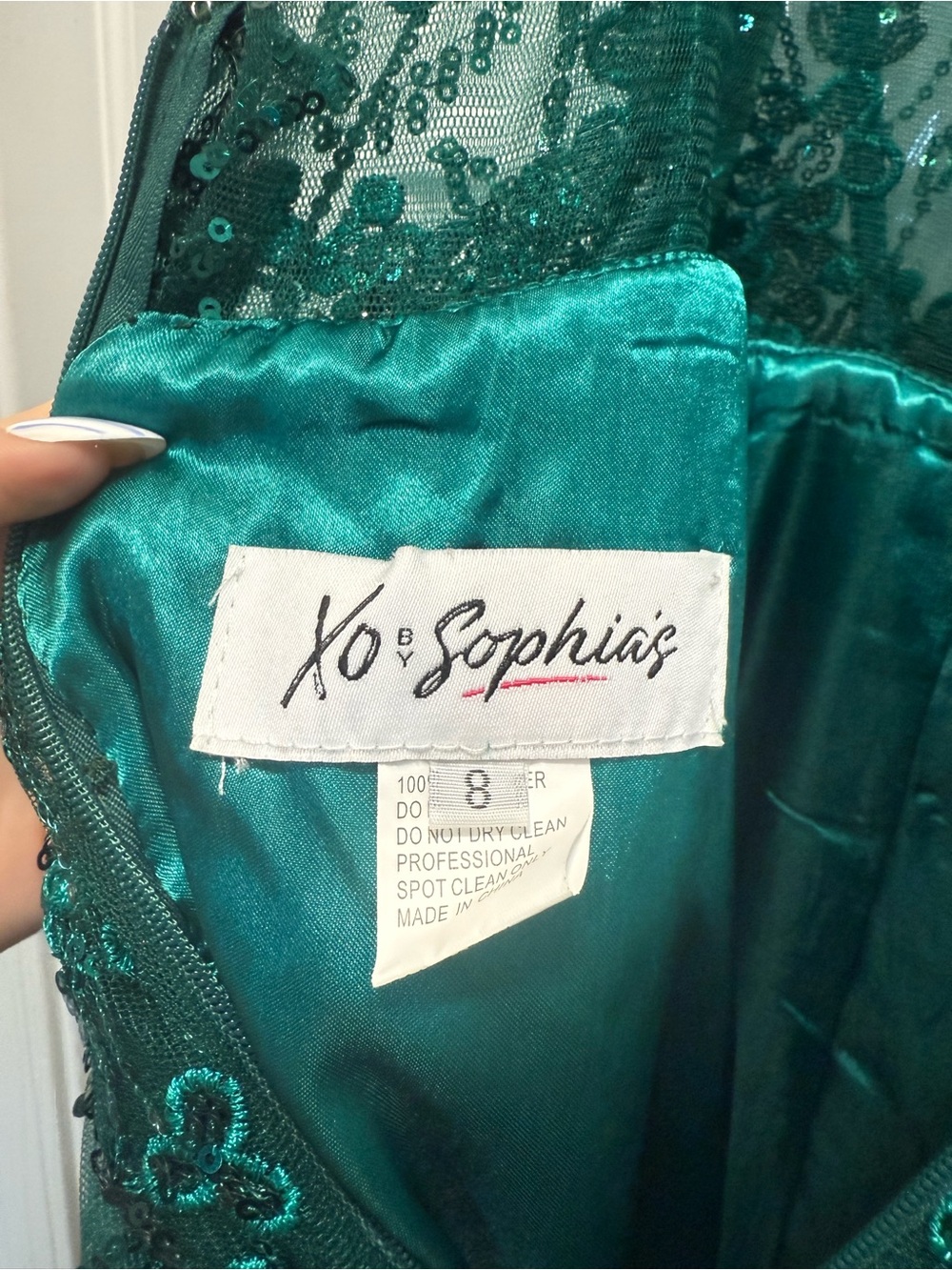 Emerald Green XO by Sophia prom dress